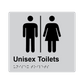 L1005 Unisex Toilets Airlock Braille Sign 200x180mm