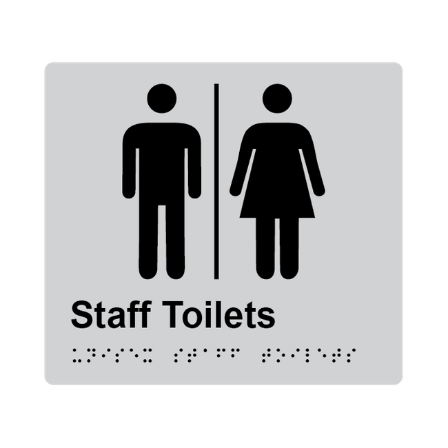 L1047 Staff Toilet (Airlock) Braille Sign 200x180mm