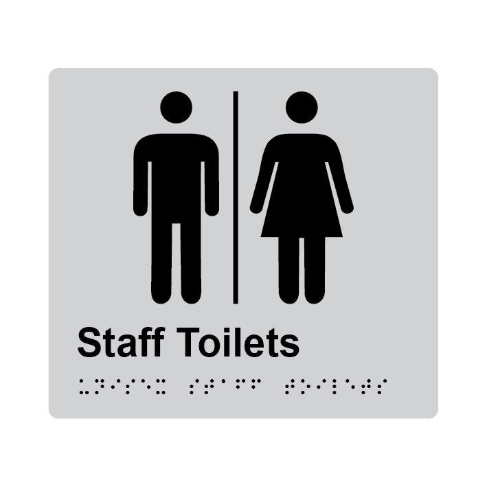 L1047 Staff Toilet (Airlock) Braille Sign 200x180mm