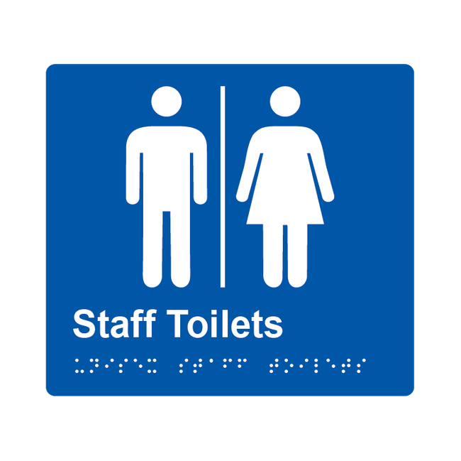 L1047 Staff Toilet (Airlock) Braille Sign 200x180mm