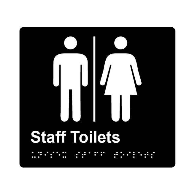 L1047 Staff Toilet (Airlock) Braille Sign 200x180mm