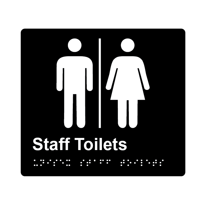 L1047 Staff Toilet (Airlock) Braille Sign 200x180mm