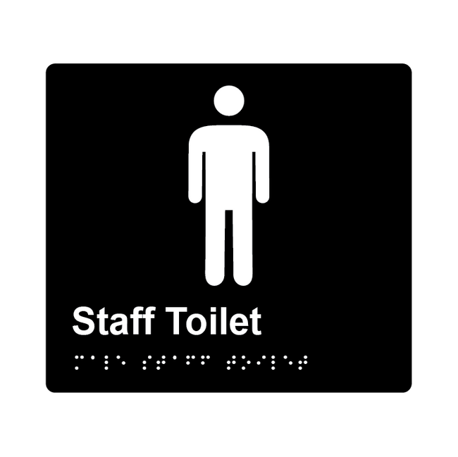 L1014 Male Staff Toilet Braille Sign 200x180mm