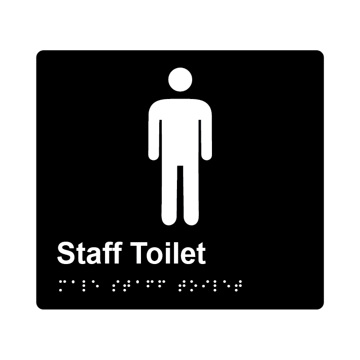 L1014 Male Staff Toilet Braille Sign 200x180mm