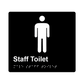 L1014 Male Staff Toilet Braille Sign 200x180mm