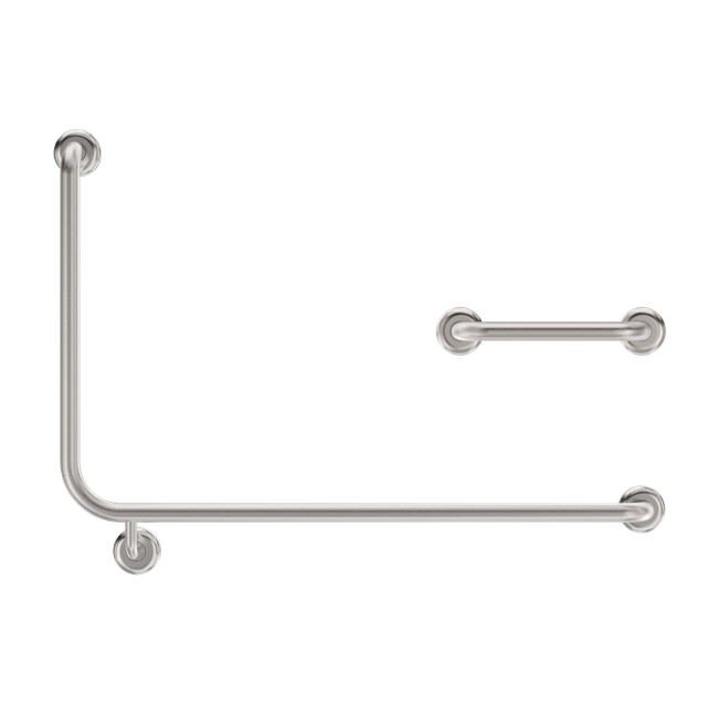 90 Degree Flush Mount On Wall Cistern Grab Rail Set