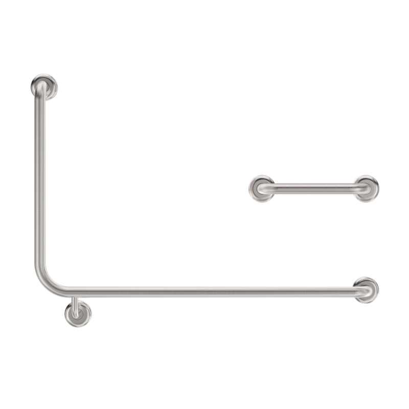 90 Degree Flush Mount On Wall Cistern Grab Rail Set