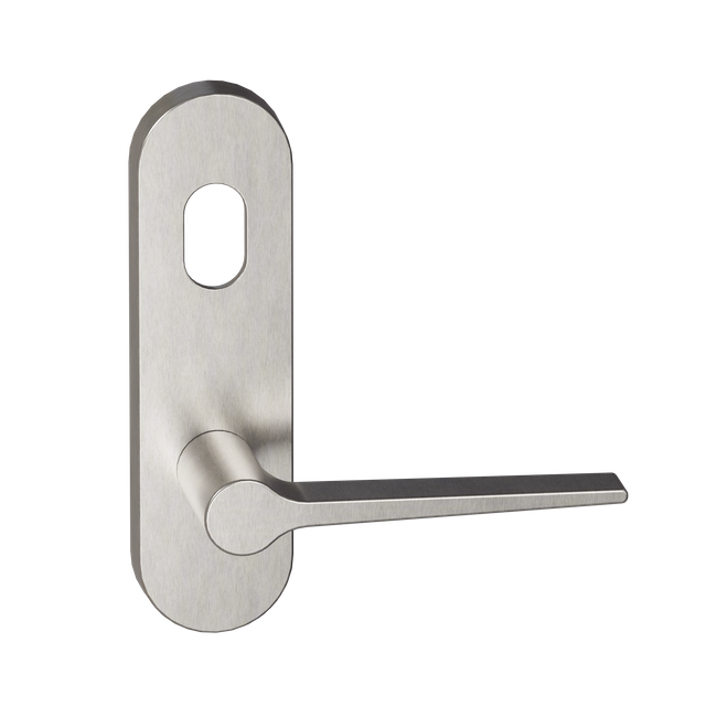 B7114 Oval Plate Lever #14 Cylinder/Concealed