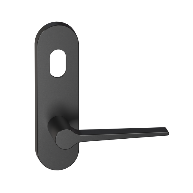 B7114 Oval Plate Lever #14 Cylinder/Concealed