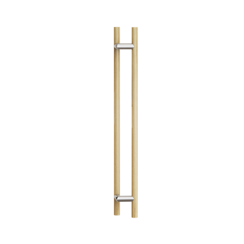 C3308 Round Section Offset H-Pull Handle Set - 800 CTC 1000 OA - OAK