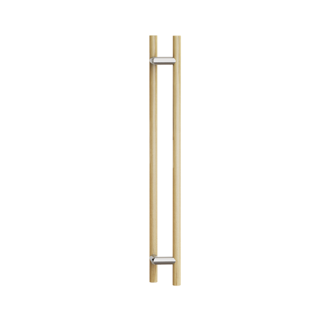 C3308 Round Section Offset H-Pull Handle Set - 800 CTC 1000 OA - OAK