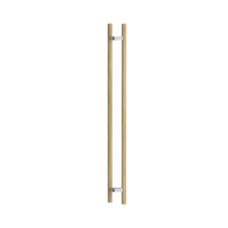 C3510 Round Section Offset H-Pull Handle Set 32 x 1050 CTC x 1250 OA WHITE OAK