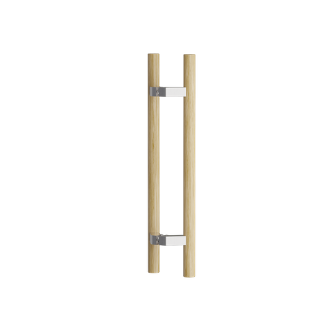 C3504 Round Section H-Pull Timber Handle Set - 400 CTC 600 OA