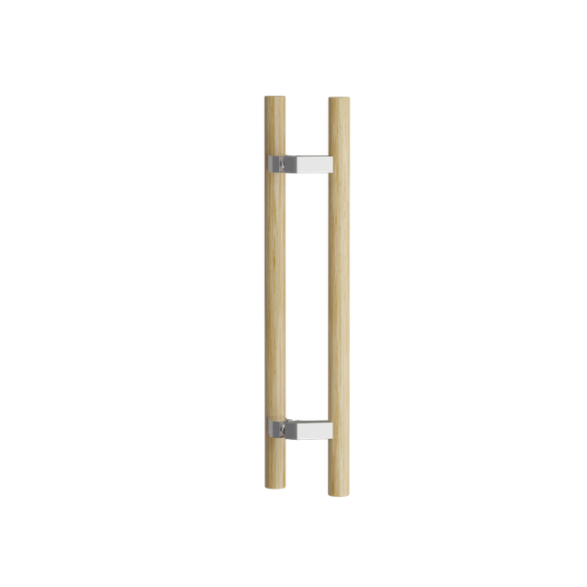 C3504 Round Section H-Pull Timber Handle Set - 400 CTC 600 OA