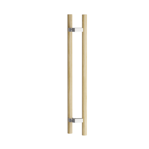 C3506 Round Section H-Pull Timber Handle Set - 600 CTC 800 OA