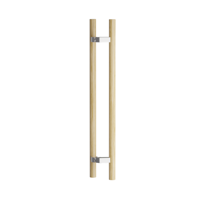 C3506 Round Section H-Pull Timber Handle Set - 600 CTC 800 OA