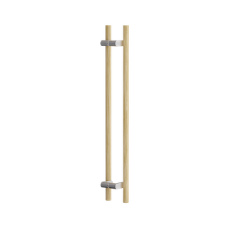 C3608 Round Section Offset H-Pull Handle Set 32 x 800 CTC x 1000 OA WHITE OAK