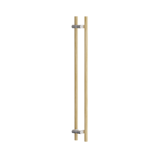 C3610 Round Section Offset H-Pull Handle Set 32 x 1050 CTC x 1250 OA WHITE OAK