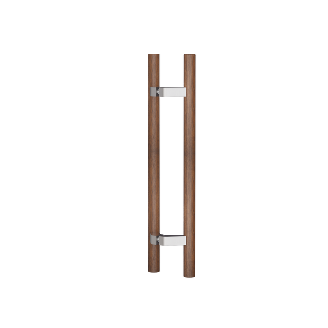 C3504 Round Section H-Pull Timber Handle Set - 400 CTC 600 OA
