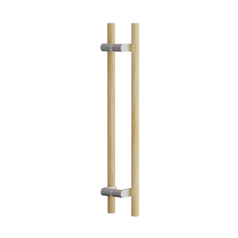C3606 Round Section Rd Offset H-Pull Timber Handle Set- 600 CTC 800 OA
