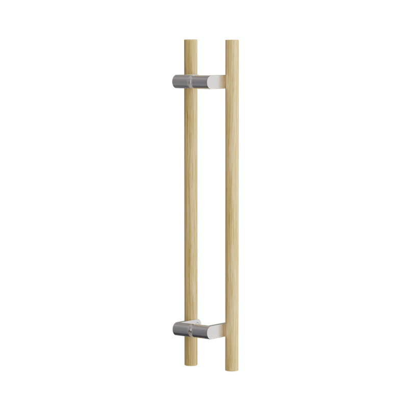 C3606 Round Section Rd Offset H-Pull Timber Handle Set- 600 CTC 800 OA