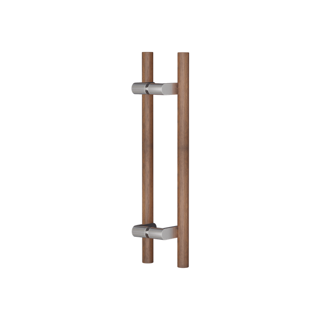 C3604 Round Section Rd Offset H-Pull Timber Handle Set- 400 CTC 600 OA