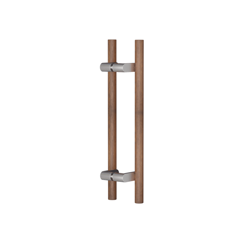 C3604 Round Section Rd Offset H-Pull Timber Handle Set- 400 CTC 600 OA