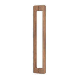 C7206 Flat Square Section Timber Handle Set 32 x 600 CTC x 650 OA WALNUT#