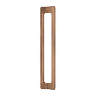 C7406 Flat Round Section Timber Handle Set 32 x 600 CTC x 650 OA WALNUT#