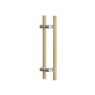 Round Section Rd Offset H-Pull BTB Handle 32 x 400 CTC x 600 OA WHITE OAK