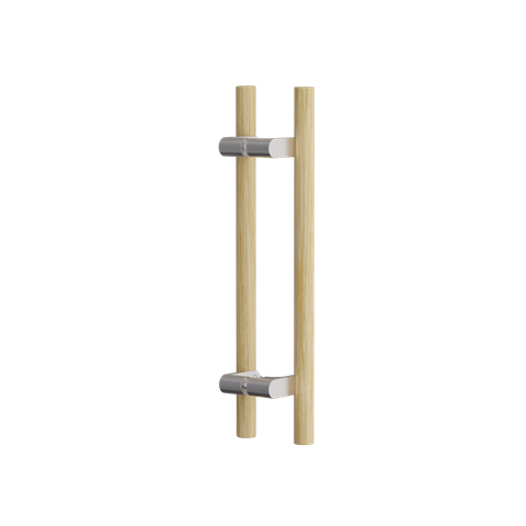 C3604 Round Section Rd Offset H-Pull Timber Handle Set- 400 CTC 600 OA