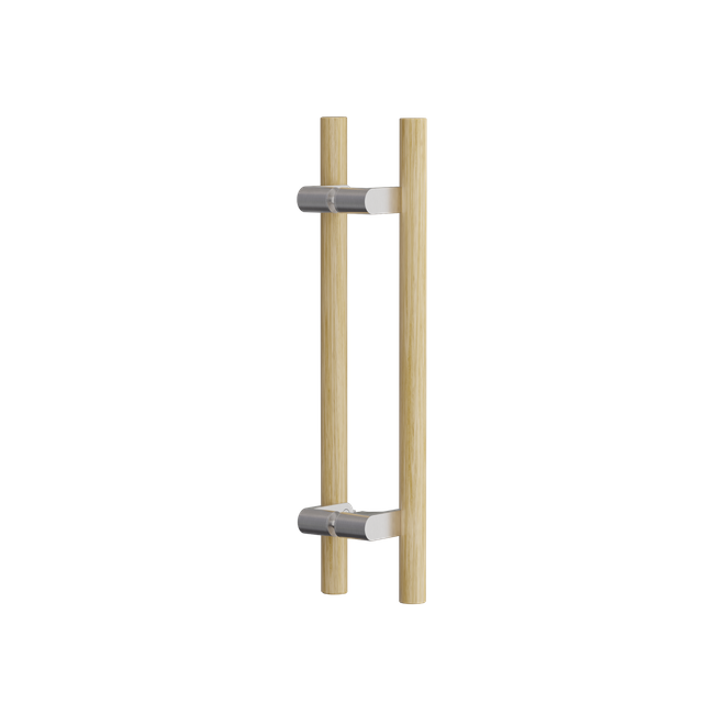 C3604 Round Section Rd Offset H-Pull Timber Handle Set- 400 CTC 600 OA