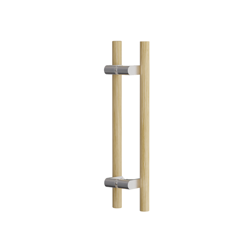 C3604 Round Section Rd Offset H-Pull Timber Handle Set- 400 CTC 600 OA