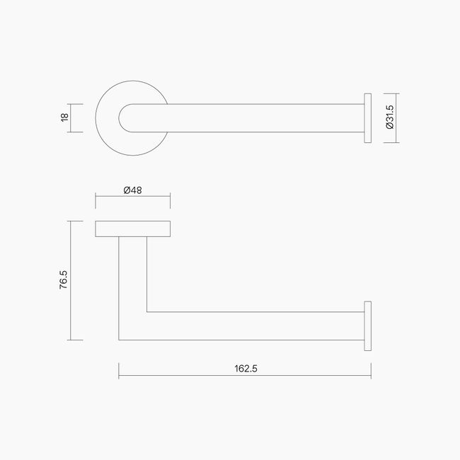 Dual Fix Single Bar Toilet Roll Holder PSS