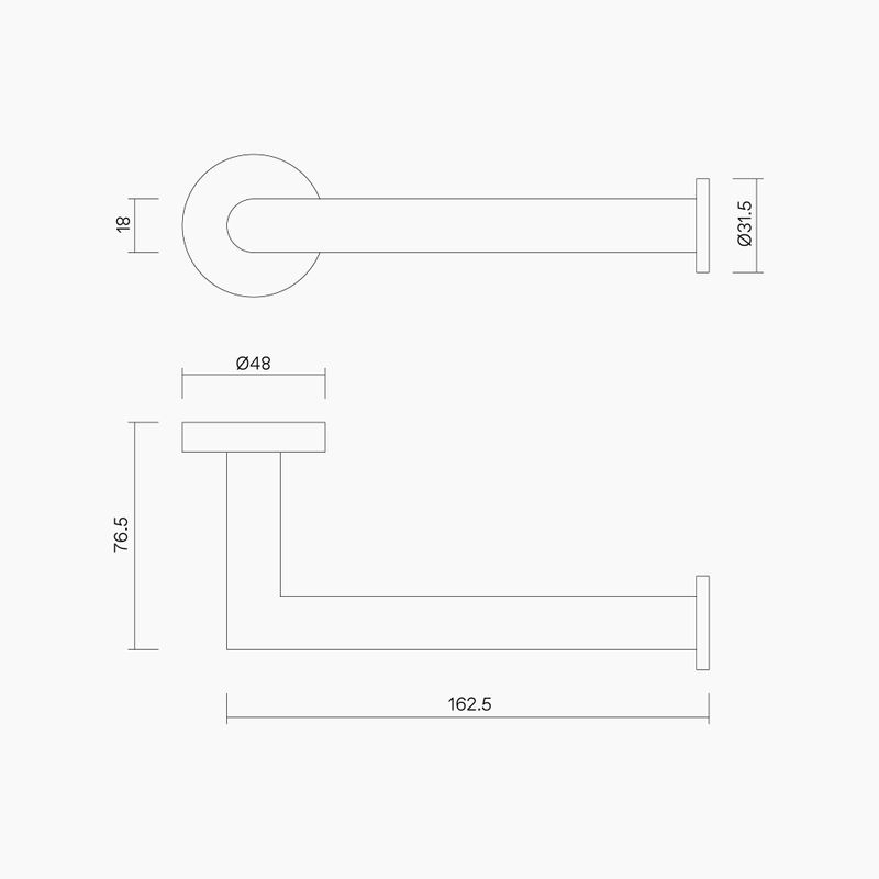 Dual Fix Single Bar Toilet Roll Holder PSS