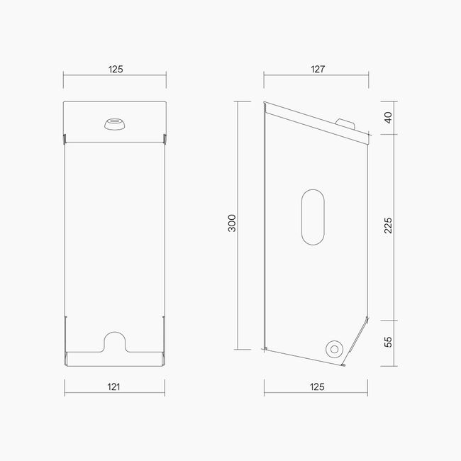 Double Toilet Roll Dispenser Surface Mounted SSS