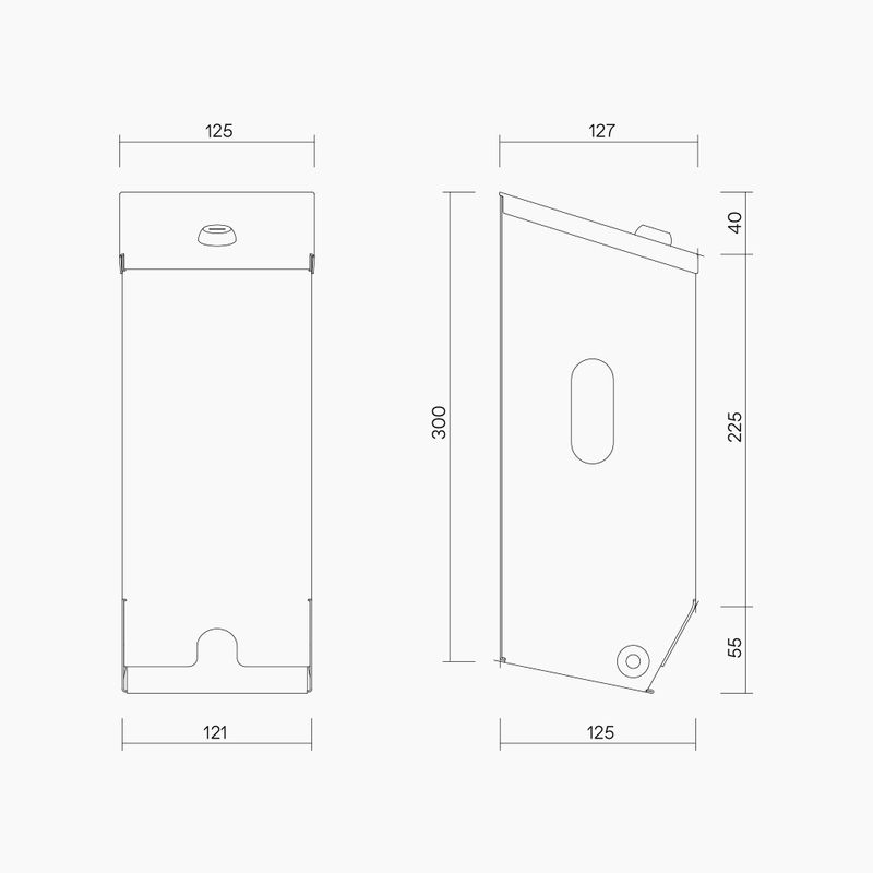 Double Toilet Roll Dispenser Surface Mounted SSS