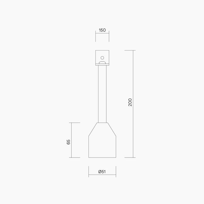 Single Fix Foot Assembly 200mm