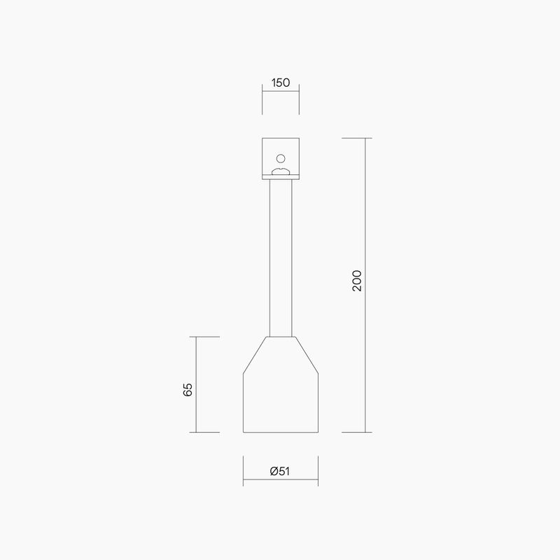 Single Fix Foot Assembly 200mm