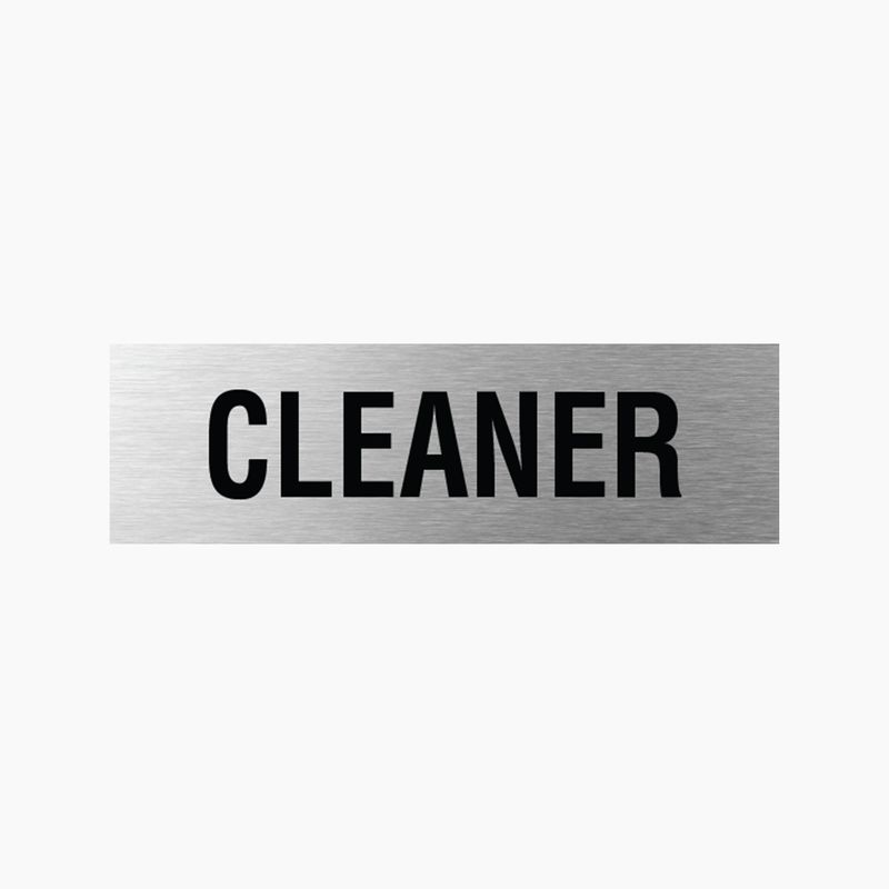 Cleaner Sign 200x60mm SSS