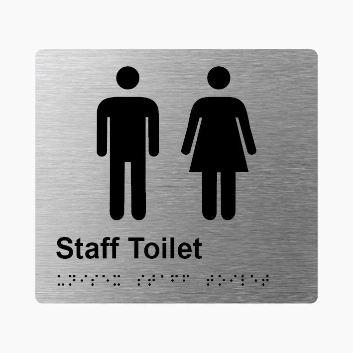 Staff Toilet Braille Sign 200x180mm SSS #