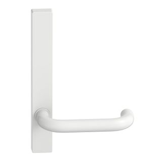 Narrow Plate Lever #10 Plain/Concealed WHT