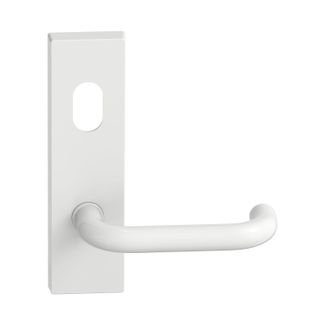 Rectangular Plate Lever #10 Cylinder/Concealed WHT