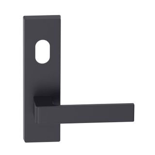 Rectangular Plate Lever #32 Cylinder/Concealed BLK