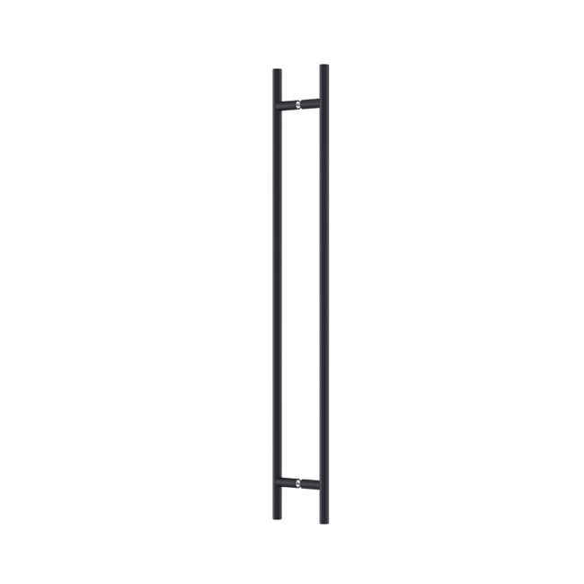 Slimline Round Section H-Pull Handle 750 CTC x 900 OA BLK