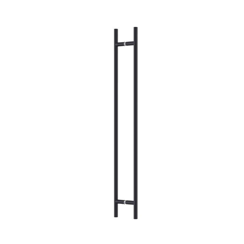 Slimline Round Section H-Pull Handle 750 CTC x 900 OA BLK