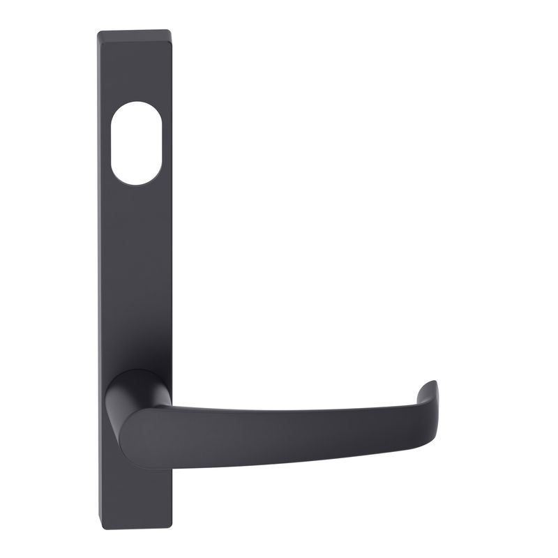 Narrow Plate Lever #37 Cylinder/Concealed BLK