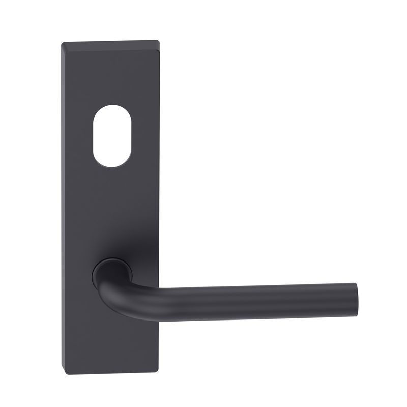 Rectangular Plate Lever #13 Cylinder/Concealed BLK