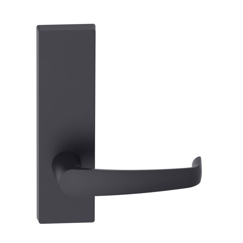 Rectangular Plate Lever #37 Plain/Concealed BLK