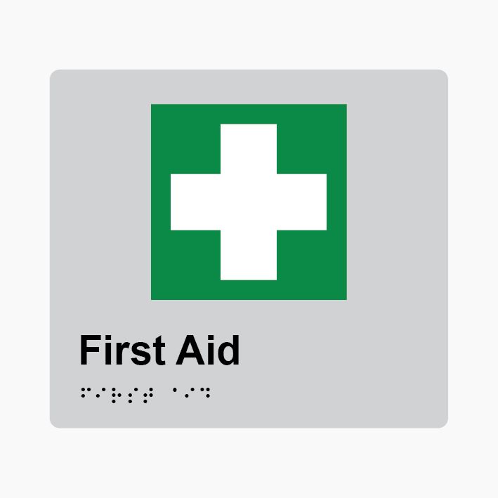 First Aid Braille Sign 200x180mm SLV #